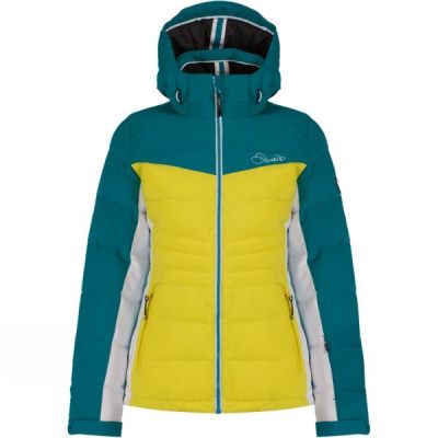 Chaquetas Dare 2 b Illation Ski Mujer Turquesa / Amarillo - Chile JMF609138